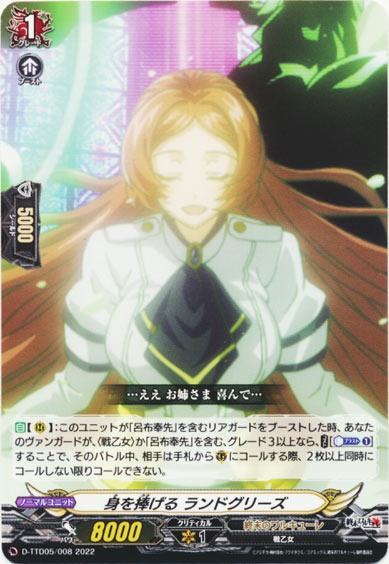身を捧げる ランドグリーズ